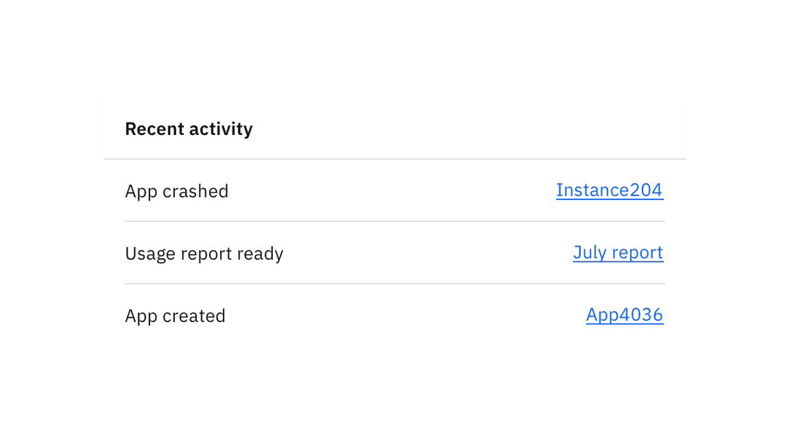 Contained list interactive elements